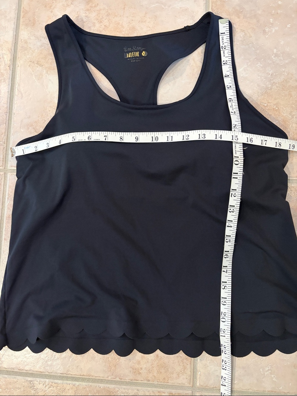 Lilly Pulitzer Claralee Scallop Bra T in Onyx size Women’s XL - Picture 6 of 7